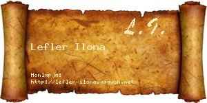Lefler Ilona névjegykártya